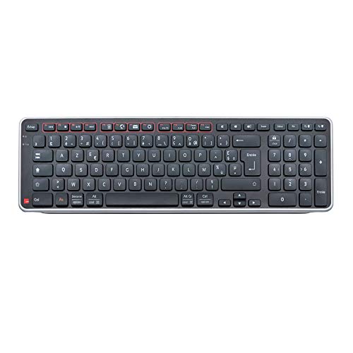 Contour Balance-Tastatur | kabellose Tastatur mit USB-Empfänger | UK-Layout | super dünn | Ziffernblock + Medientasten | Zuhause und Büro | für Windows und Mac von Contour