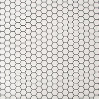 Contour - Vliestapete - hexagon lattice Weiss - 10m x 52cm von Contour