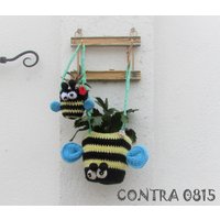 Biene Oder Bienchen Blumentopfhülle Groß Klein Gehäkelt Blumenampel von Contra0815