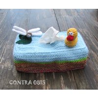 Ententeich Taschentücherbox - Hülle Entchen Und Libelle von Contra0815