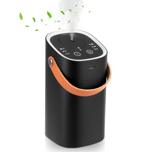Auto-Lufterfrischer, Aromatherapie-Diffusor für ätherische Öle, Waterless Essential Oil Tragbarer Aroma Diffuser mit Automatisch Power-Off für Auto Zuhause Büro (Schwarz) von Contraxump