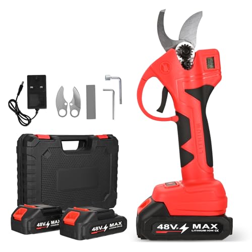 Contraxump Akku Astschere, Elektrische Baumschere,30mm Gartenschere, Professionelle Kabellos Elektrische Gartenschere mit 2 * 2000mAh, LCD-Display, Bürstenlosen Motor, Akku Gartenschere Contraxump Akku Astschere, Elektrische Baumschere,30mm Gartenschere, Professionelle Kabellos Elektrische Gartenschere mit 2 * 2000mAh, LCD-Display, Bürstenlosen Motor, Akku Gartenschere von Contraxump