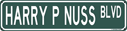 Harry P Nuss BLVD Punny Unappropriate Name Straßenschild 40,6 x 10,2 cm lustige Heimdekoration (HarryPNuss) Metall-Blechschild von Contrence