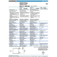 Contrinex Induktiver Sensor 6.5mm bündig NAMUR DW-AD-605-065-220 von Contrinex
