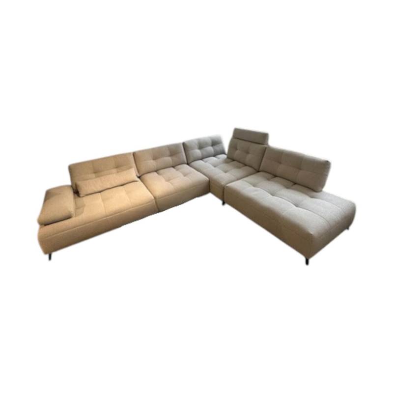 Ecksofa Comodo Stoff Crumble Silky 61 Beige Metallfuß Anthrazit Pulverbeschichte... von Contur