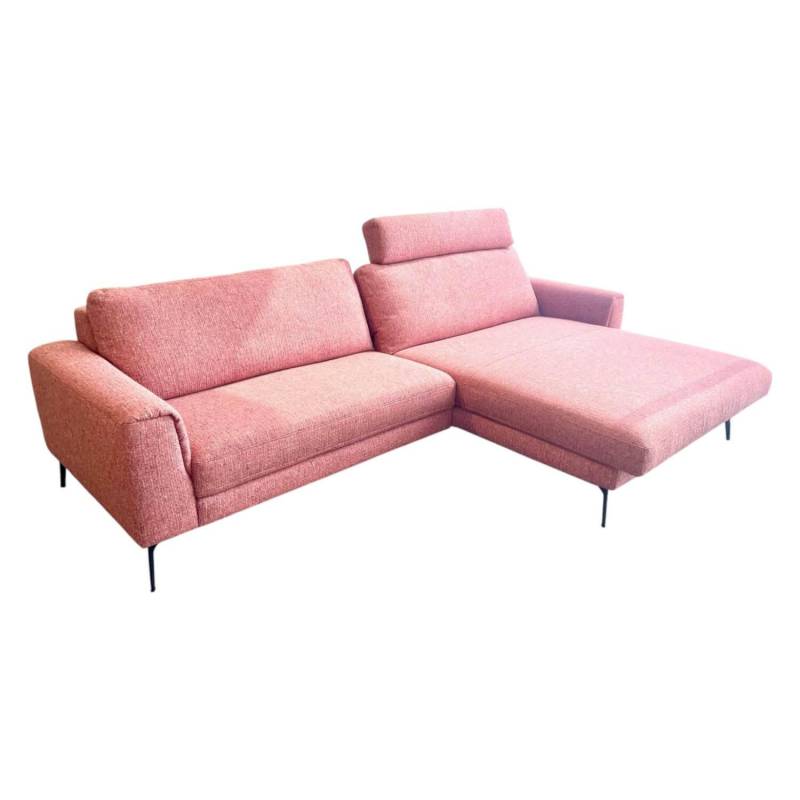 Ecksofa Enna Stoff Marinet Coral Rosa Füße Metallwinkel Schwarz Inklusive Relaxf... von Contur
