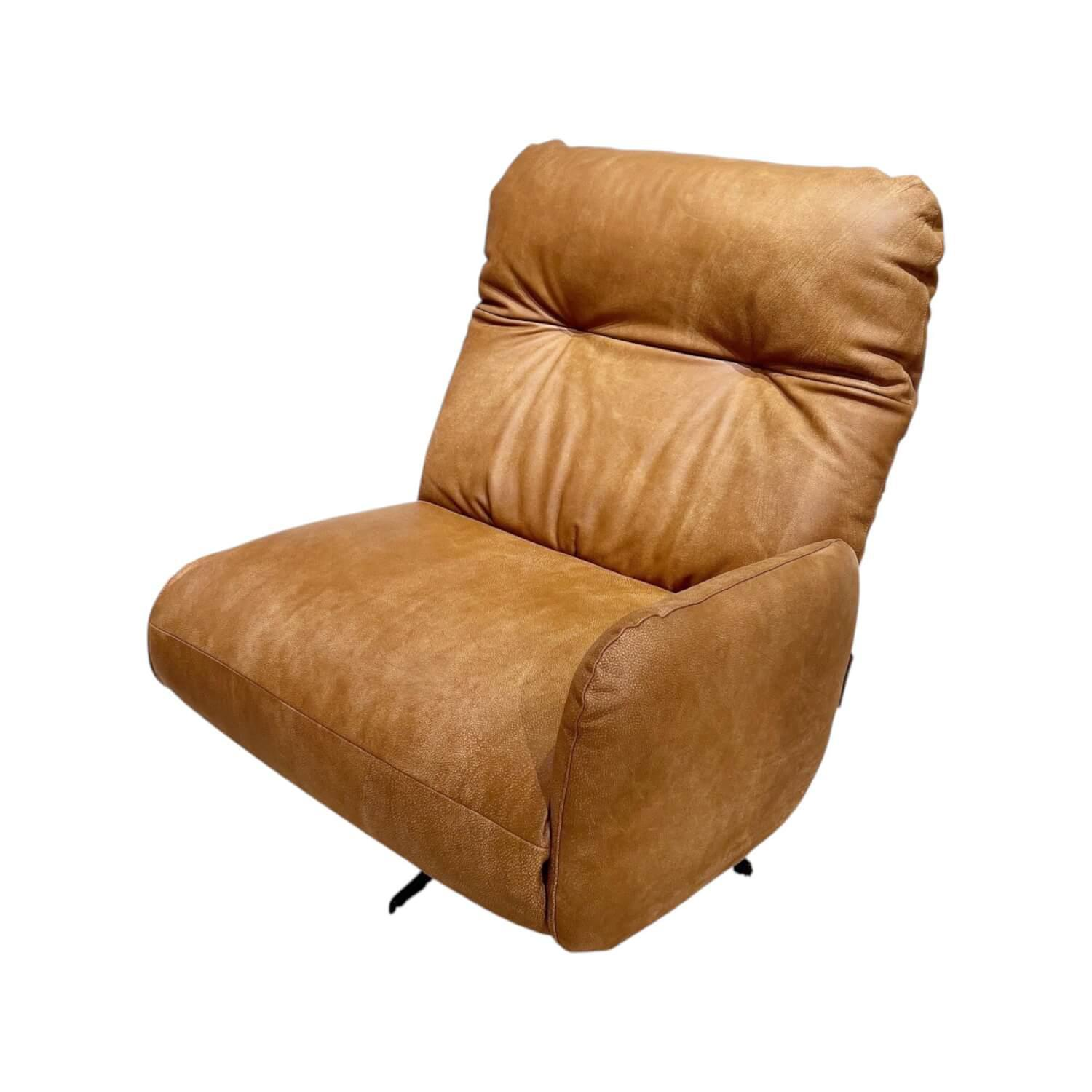 Loungesessel Lovere Naturleder Nevada Whiskey Braun Sternfuß Metall Schwarz Besc... Loungesessel Lovere Naturleder Nevada Whiskey Braun Sternfuß Metall Schwarz Besc... von Contur
