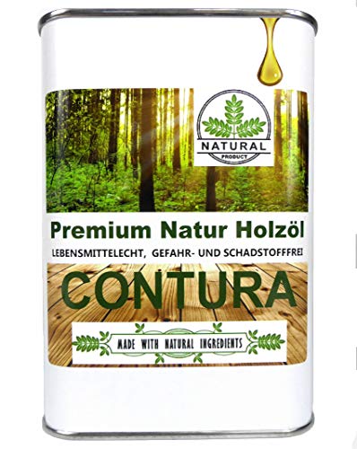 1 Liter Holzöl Natur Holzschutz ohne Schadstoffe Holz Öl Hartöl Möbel Pflegeöl von Contura