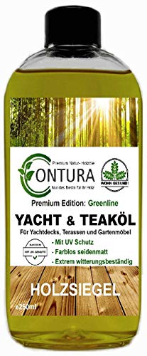 250ml. Contura Teaköl Yachtöl Außenöl Holzpflegeöl Holzpflege Holzöl Tisch Möbelöl Holzschutz nachölen auffrischen pflegen von Contura