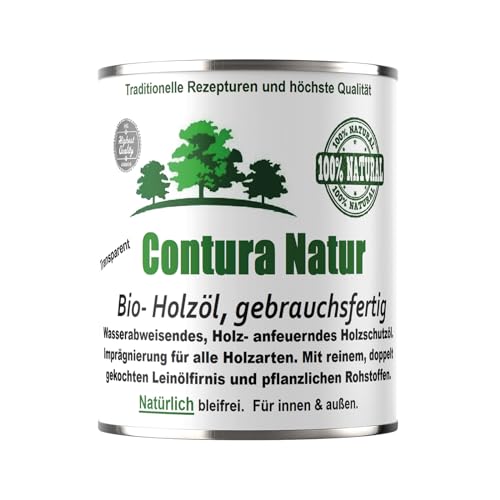 Bio Holzöl Hartöl Holzschutz für Holz Öl Möbel Natur Pflegeöl Möbelöl (375ml.) von Contura
