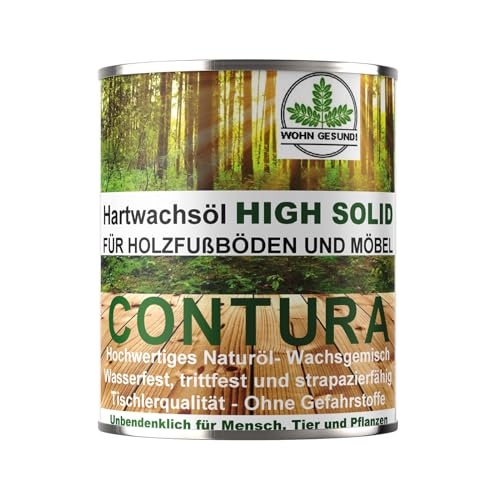 CONTURA NATUR Hartwachsöl Holzschutz Holzöl Parkett- Fussboden- Möbel Öl Wachs Holzwachs 750ml. Farblos anfeuernd Hartöl von Contura