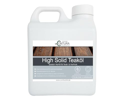 Teaköl Yachtöl Holzschutz UV Schutz Gartenmöbel Holzöl Hartöl Gartenholz Öl (1 Liter) von Contura
