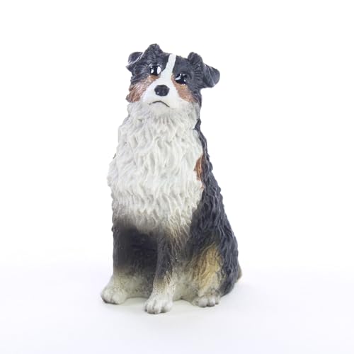 Australian Shepherd Tricolor angedockter Tiny Ones Hund Figur von Convenience Concepts