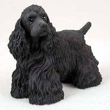 Warnschild Cocker Spaniel schwarz Hund Figur steht New Kunstharz df15b von Conversation Concepts