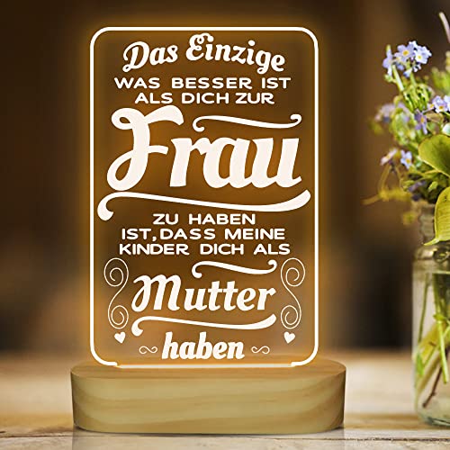 CooPark Geschenk für Ehefrau, Nachtlichter mit aufgedrucktem Text, Geschenk für Ehepartner, Braut, Valentinstagsgeschenk Idee, Paargeschenk, Partner, Geburtstag, Hochzeitstag von CooPark