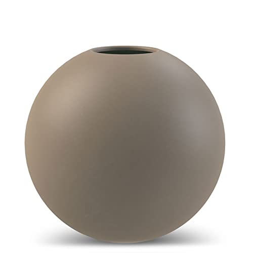Cooee Design - Ball Vase - Farbe: Mud, Braun-Grau - Porzellan mit Soft Touch - Ø: 20 cm von Cooee Design