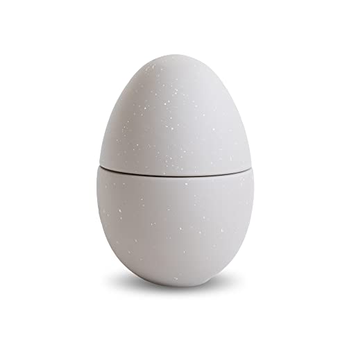 Cooee Design Bonbonniere aus Keramik in der Farbe Sand-Shell Handgefertigt, Maße: 10cm x 10cm x 18cm, HI-056-02-SA von Cooee Design