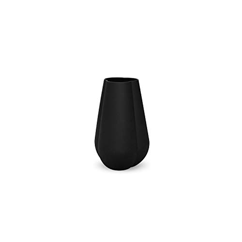 Cooee Design Clover 11cm Black Vase, Keramik, Schwarz, 7 cm von Cooee Design