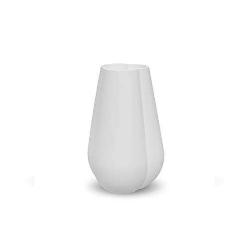 Cooee Design Clover 18cm White Vase, Keramik, Weiß, Ø : 11,5, H: 18 cm von Cooee Design