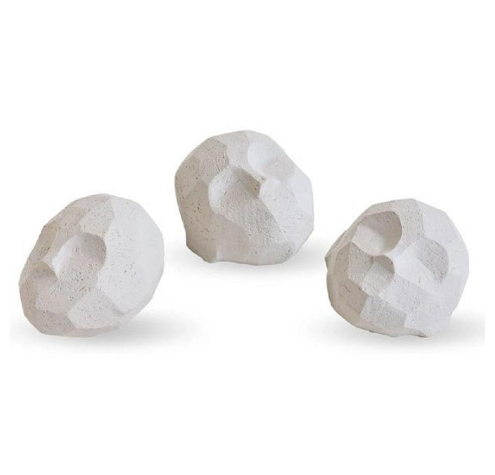 Cooee Design Dekoobjekt Dekofigur Sculpture Pebble Head Limestone (3-teilig) von Cooee Design