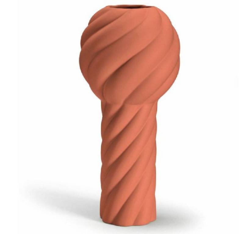 Cooee Design Dekovase Cooee Design Vase Twist Pillar Vase Brick Red (34cm) von Cooee Design