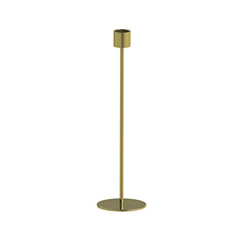 Cooee Design Kerzenleuchter Candlestick aus Metall in der Farbe Messing, Maße: 8cm x 8cm x 29cm, HI-029-02-BR von Cooee Design