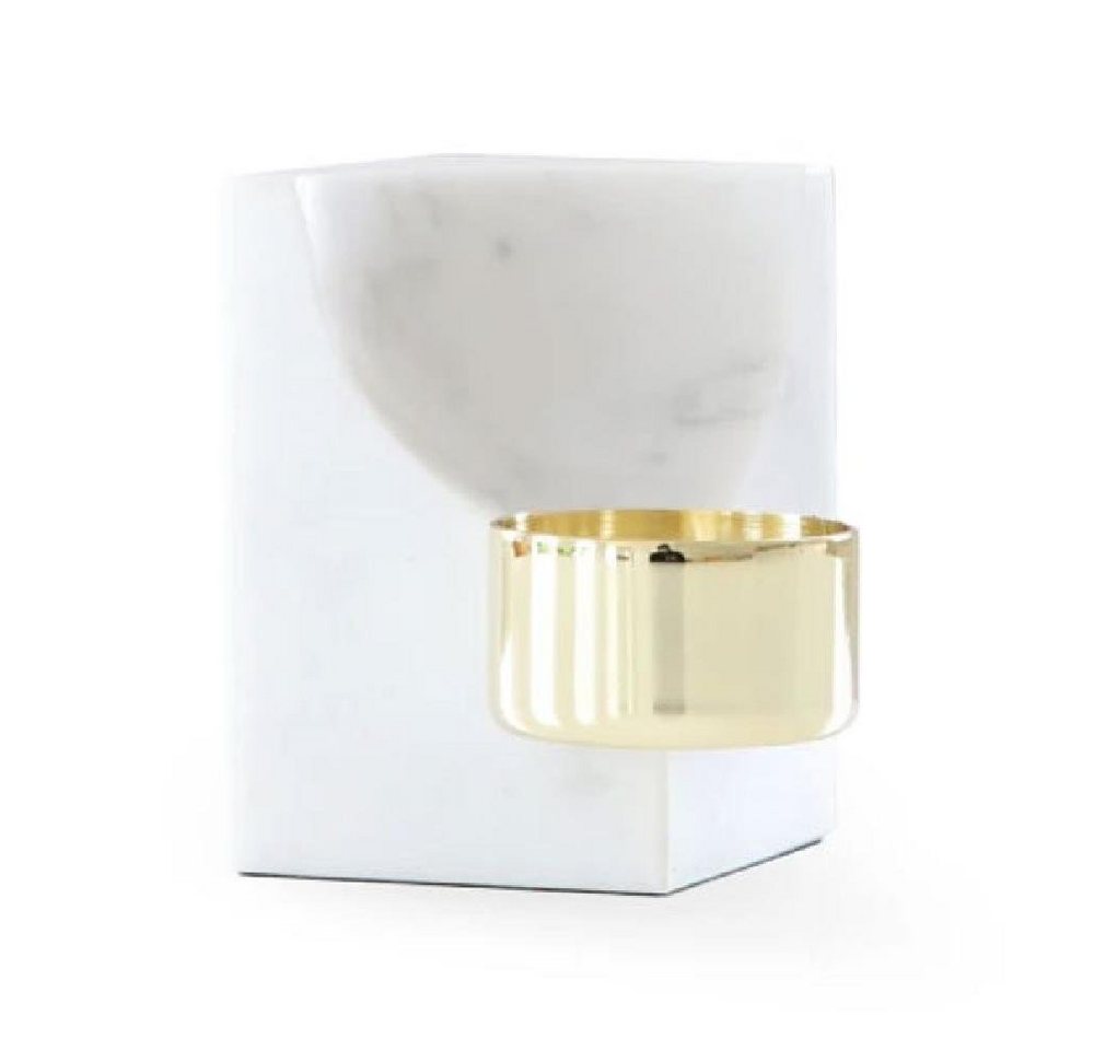 Cooee Design Kerzenhalter Kerzenständer Quarter Candle Carrara Marmor von Cooee Design