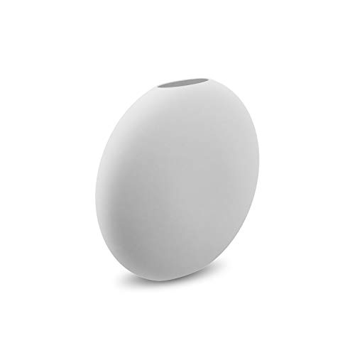 Cooee Design Vase Pastille aus Keramik in der Farbe Weiß Handgefertigt, Durchmesser: 15cm, Höhe: 14cm, HI-028-24-WH von Cooee Design