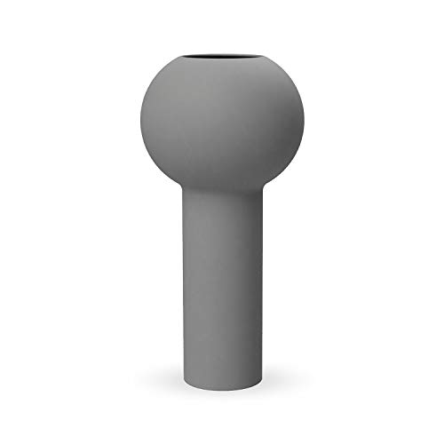 Cooee Design Pillar Vase, Keramik, Grau, 17 cm von Cooee Design