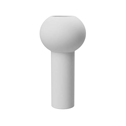 Cooee Design Vase Pillar aus Keramik in der Farbe Weiß Handgefertigt, Durchmesser: 12cm, Höhe: 24cm, HI-028-27-WH von Cooee Design