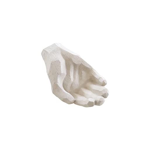 Cooee Design Dekofigur Skulptur Handbless aus Beton in der Farbe Limestone Beige, Maße: 20,5cm x 12cm x 6cm, HI-KI-006-LS von Cooee Design