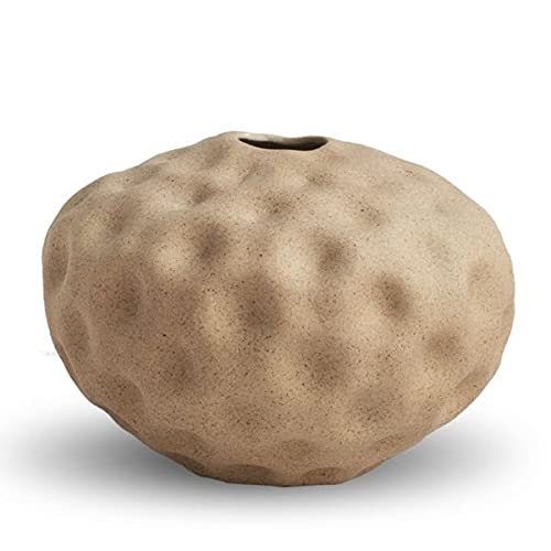Cooee Design - Vase, Flower vase - Seedpod - Ceramic - Colour: Walnut/beige - (Diameter x Height) 10 x 10 cm von Cooee Design
