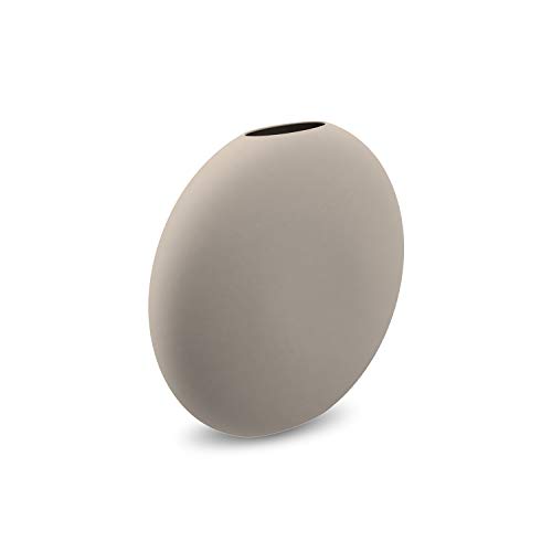 Cooee Design Vase Pastille aus Keramik in der Farbe Sand Handgefertigt, Durchmesser: 20cm, Höhe: 19cm, HI-028-25-SA von Cooee Design