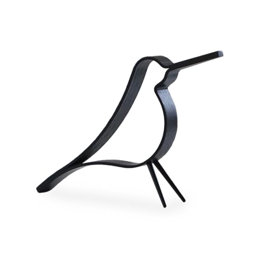 Cooee Design Woody Bird Black Stained Oak Small, Skulptur, Eiche, Schwarz, L : 19,5, B: 4,5, H: 14 CM von Cooee Design