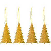 Geschenkanhänger Set Christmas Tree brass von Cooee Design