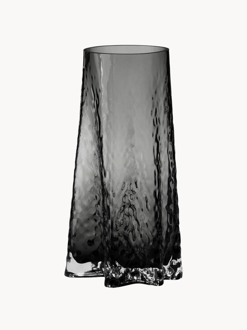 Mundgeblasene Glas-Vase Gry mit strukturierter Oberfläche, H 30 cm von Cooee Design