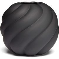 Vase Twist ball black 20 cm H von Cooee Design