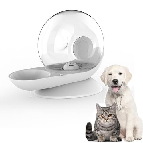 Coogime Wasserspender für Katzen und Hunde, 2.8L Automatischer Schwerkraft Haustier Trinkbrunnen mit Filter, Tränke, Selbstfutterstation, Hohes Volumen (Grey, L) von Coogime