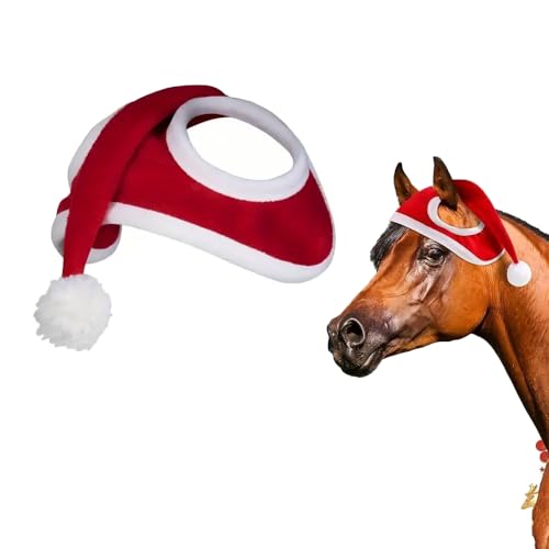 Coogime Weihnachts-Horse-Party Kostüm Zubehör, Pferde Weihnachtsmütze, Nikolausmütze für Pferde, Festliches Kostümzubehör, Weihnachts Cap Zipfelmütze Coogime Weihnachts-Horse-Party Kostüm Zubehör, Pferde Weihnachtsmütze, Nikolausmütze für Pferde, Festliches Kostümzubehör, Weihnachts Cap Zipfelmütze von Coogime