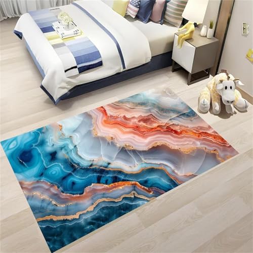 Cooiiye Teppich 120x160cm Blaurosa Marmor Moderner Großer Teppich,Teppichs Wohnzimmer Waschbarer, rutschfest Easy Clean teppichs für Schlafzimmer, Balkon, Auch, KüChe oder Esszimmer Geeignet Cooiiye Teppich 120x160cm Blaurosa Marmor Moderner Großer Teppich,Teppichs Wohnzimmer Waschbarer, rutschfest Easy Clean teppichs für Schlafzimmer, Balkon, Auch, KüChe oder Esszimmer Geeignet von Cooiiye