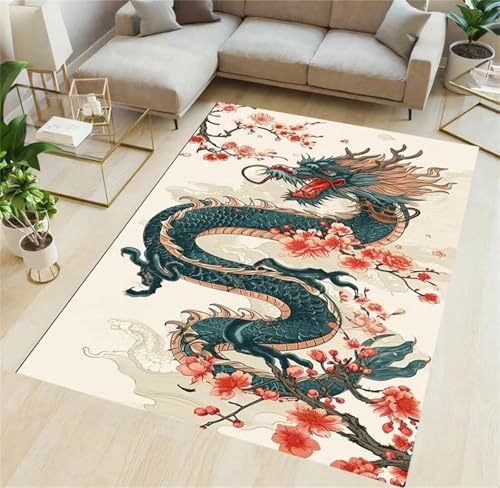 Cooiiye Teppich 120x180cm Blumendrache Moderner Großer Teppich,Teppichs Wohnzimmer Waschbarer, rutschfest Easy Clean teppichs für Schlafzimmer, Balkon, Auch, KüChe oder Esszimmer Geeignet Cooiiye Teppich 120x180cm Blumendrache Moderner Großer Teppich,Teppichs Wohnzimmer Waschbarer, rutschfest Easy Clean teppichs für Schlafzimmer, Balkon, Auch, KüChe oder Esszimmer Geeignet von Cooiiye