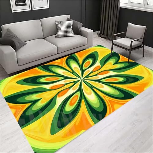Cooiiye Teppich 40x120cm Gelbgrüne Blüten Moderner Großer Teppich,Teppichs Wohnzimmer Waschbarer, rutschfest Easy Clean teppichs für Schlafzimmer, Balkon, Auch, KüChe oder Esszimmer Geeignet Cooiiye Teppich 40x120cm Gelbgrüne Blüten Moderner Großer Teppich,Teppichs Wohnzimmer Waschbarer, rutschfest Easy Clean teppichs für Schlafzimmer, Balkon, Auch, KüChe oder Esszimmer Geeignet von Cooiiye