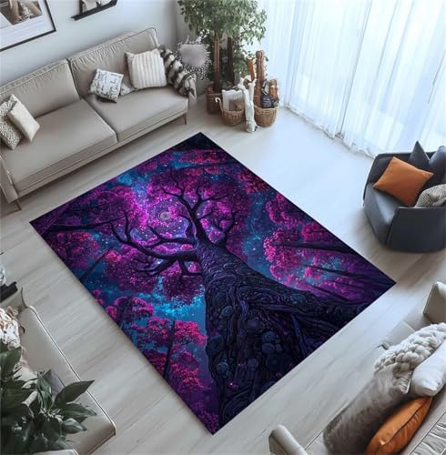 Cooiiye Teppich 40x60cm Lila Waldhimmel Moderner Großer Teppich,Teppichs Wohnzimmer Waschbarer, rutschfest Easy Clean teppichs für Schlafzimmer, Balkon, Auch, KüChe oder Esszimmer Geeignet Cooiiye Teppich 40x60cm Lila Waldhimmel Moderner Großer Teppich,Teppichs Wohnzimmer Waschbarer, rutschfest Easy Clean teppichs für Schlafzimmer, Balkon, Auch, KüChe oder Esszimmer Geeignet von Cooiiye