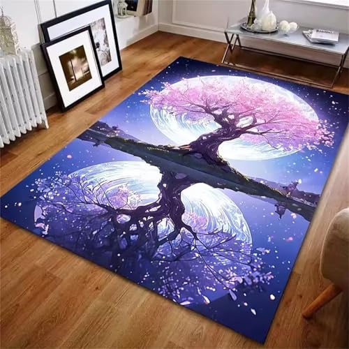 Cooiiye Teppich Wohnzimmer 40x60cm,Waschbarer Teppich mit Rutschfester Rückseite – Modern Weich Drucken Teppichs für Büro Esszimmer Kinderzimmer Dekor - Mondbaumreflexion Cooiiye Teppich Wohnzimmer 40x60cm,Waschbarer Teppich mit Rutschfester Rückseite – Modern Weich Drucken Teppichs für Büro Esszimmer Kinderzimmer Dekor - Mondbaumreflexion von Cooiiye