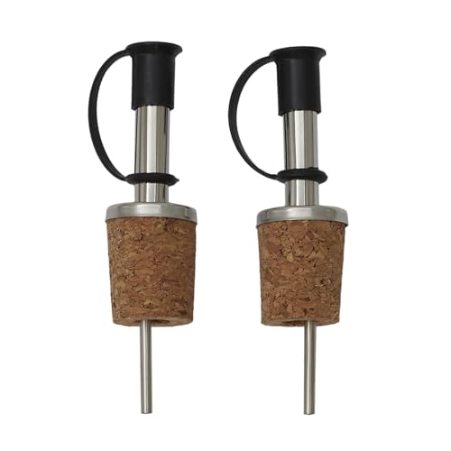 COOK CONCEPT Korkstopper Pourer, Silber schwarz, One Size von COOK CONCEPT