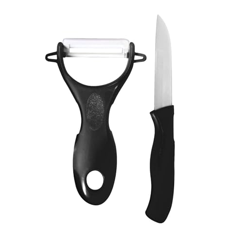 COOK CONCEPT Messer mit Schäler, Schwarz-Weiss, One Size von COOK CONCEPT