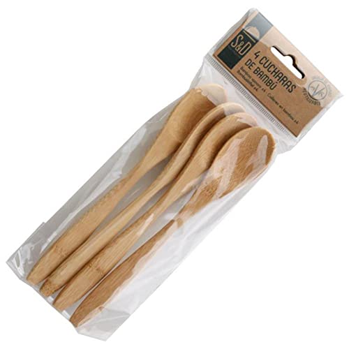 Juego de 4 cucharas de bambú reutilizables Green Actitud von COOK CONCEPT