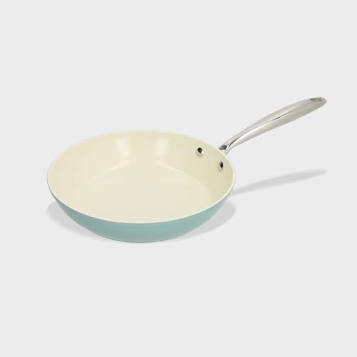 Cook & Pan - Go Blue Pfanne 28 cm-Induktionsgeeignet-PFAS frei- Keramik-Beschichtung -Antihaft- wärmeisolierter Griff- Aluminium- Blau von Cook and Pan