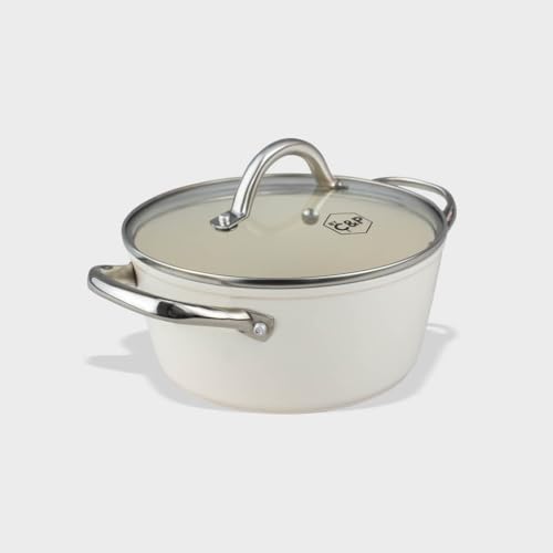 Cook & Pan - Go Ivory Kochtopf mit Deckel 22 cm-Induktionsgeeignet-PFAS frei- Keramik-Beschichtung -Antihaft- wärmeisolierter Griff- Aluminium- Creme Cook & Pan - Go Ivory Kochtopf mit Deckel 22 cm-Induktionsgeeignet-PFAS frei- Keramik-Beschichtung -Antihaft- wärmeisolierter Griff- Aluminium- Creme von Cook and Pan