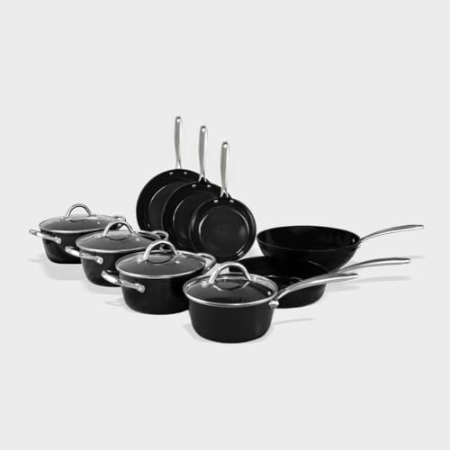 Cook & Pan - Signature Topfset und Pfannenset, 9-teilig-Induktionsgeeignet-PFAS frei- Keramik-Beschichtung -Antihaft- wärmeisolierter Griff- Aluminium- Schwarz Cook & Pan - Signature Topfset und Pfannenset, 9-teilig-Induktionsgeeignet-PFAS frei- Keramik-Beschichtung -Antihaft- wärmeisolierter Griff- Aluminium- Schwarz von Cook and Pan